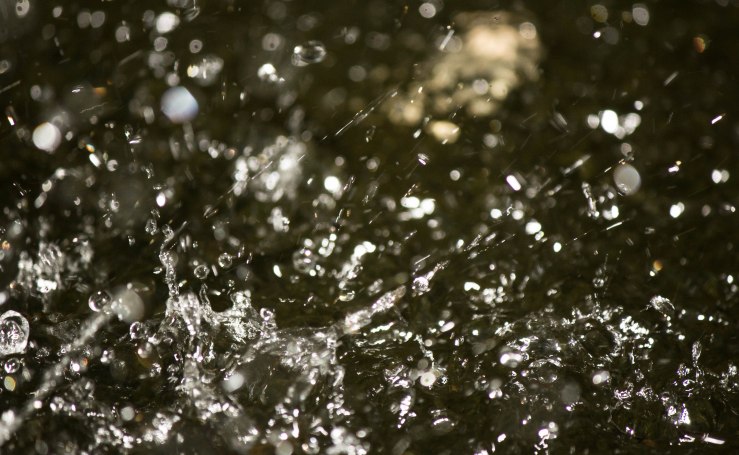 sharp water drops, active