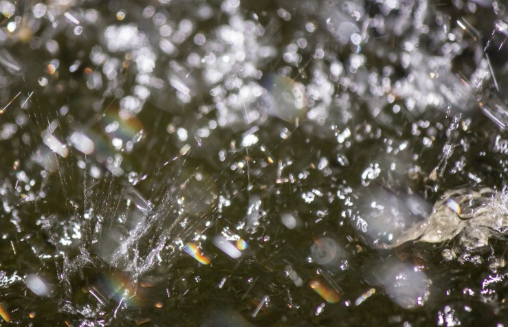 sharpish water drops, active