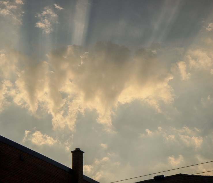 finger of god over smokestack