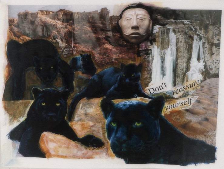 black panther collage orange